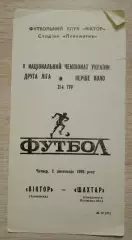 V Чемпионат Виктор Запорожье - Шахтер Свердловск Луганская область 02-11-1995