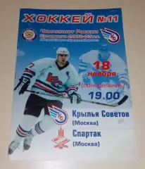 Крылья Советов Москва - Спартак Москва 18-11-2002