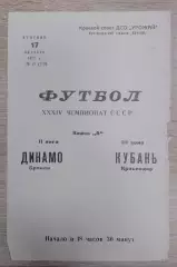 Кубань Краснодар - Динамо Брянск 17-10-1972. 2