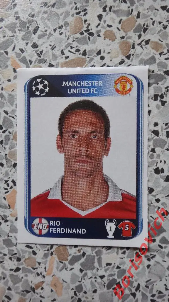Лига Чемпионов 2010 - 2011 ФК Манчестер Юнайтед Рио Фердинанд N 144