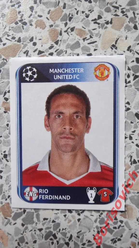 Лига Чемпионов 2010 - 2011 ФК Манчестер Юнайтед Рио Фердинанд N 144