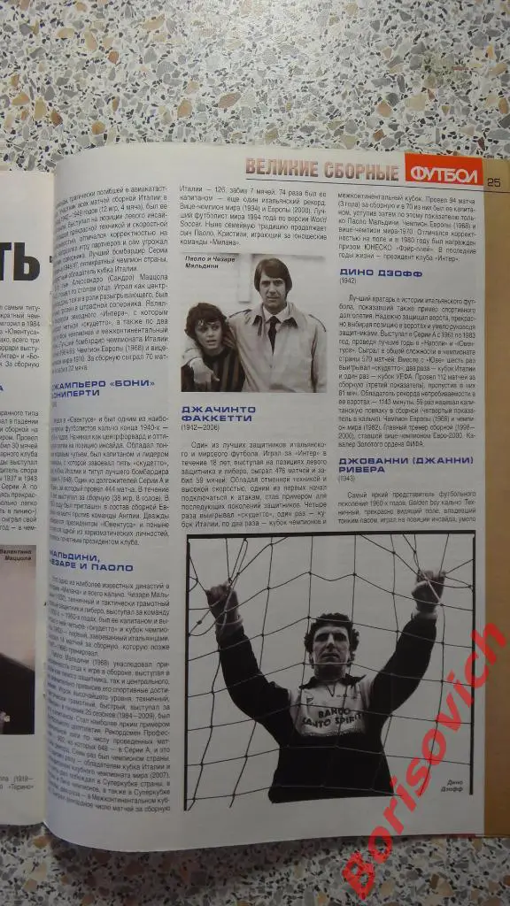 Великие сборные Италия Еженедельник Футбол N8 2009 ПОСТЕРЫ 5