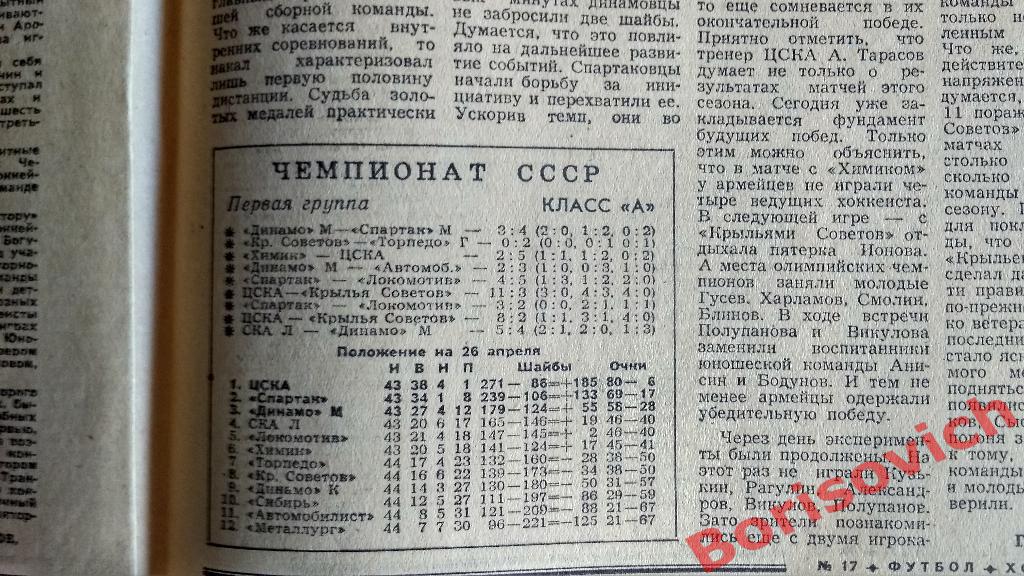 Футбол N 17 1968 год Сборная СССР Черноморец Шахтер Рагулин Челябинск 7