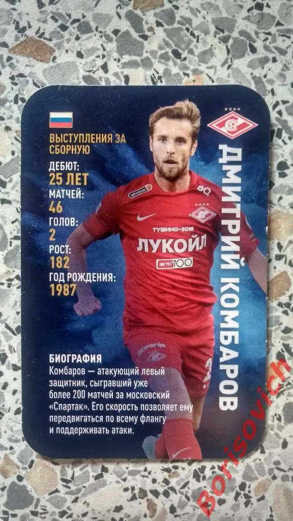 Звёзды мирового футбола Азбука вкуса Дмитрий Комбаров Спартак Москва