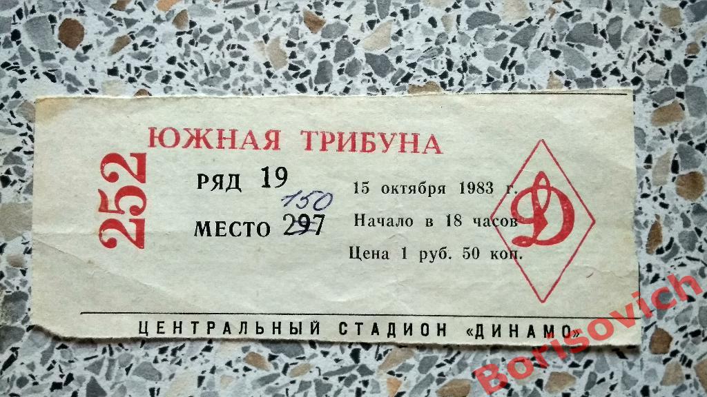 Динамо Москва - Динамо Минск 15-10-1983