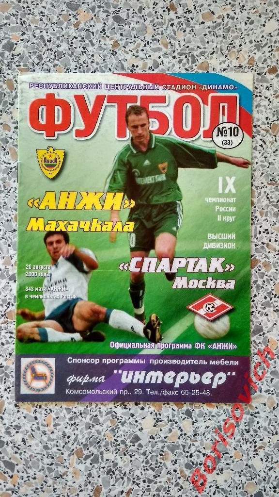 Анжи Махачкала - Спартак Москва 20-08-2000