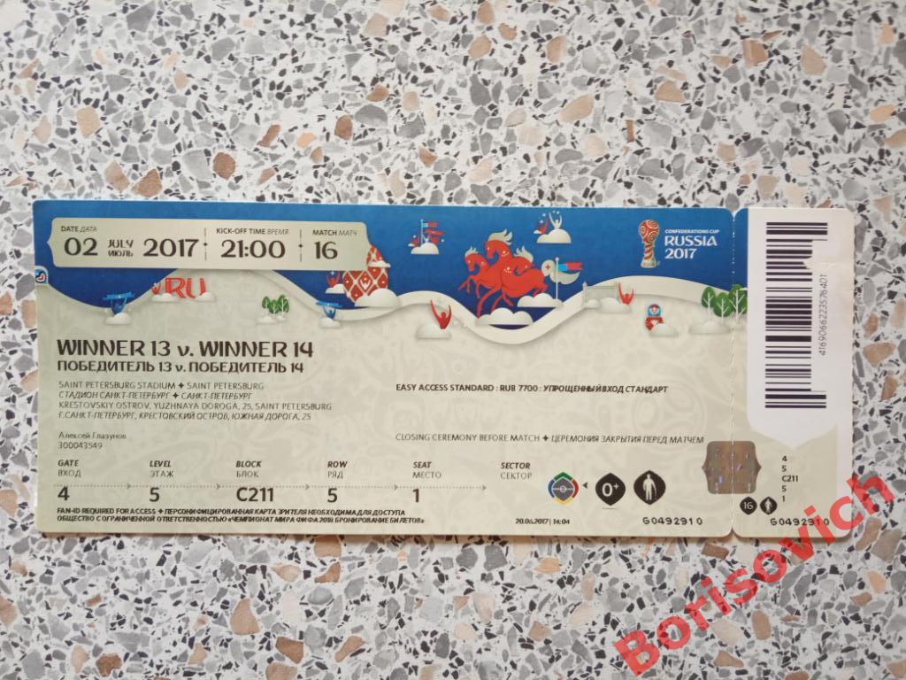 Чили - Германия 02-07-2017 Финал