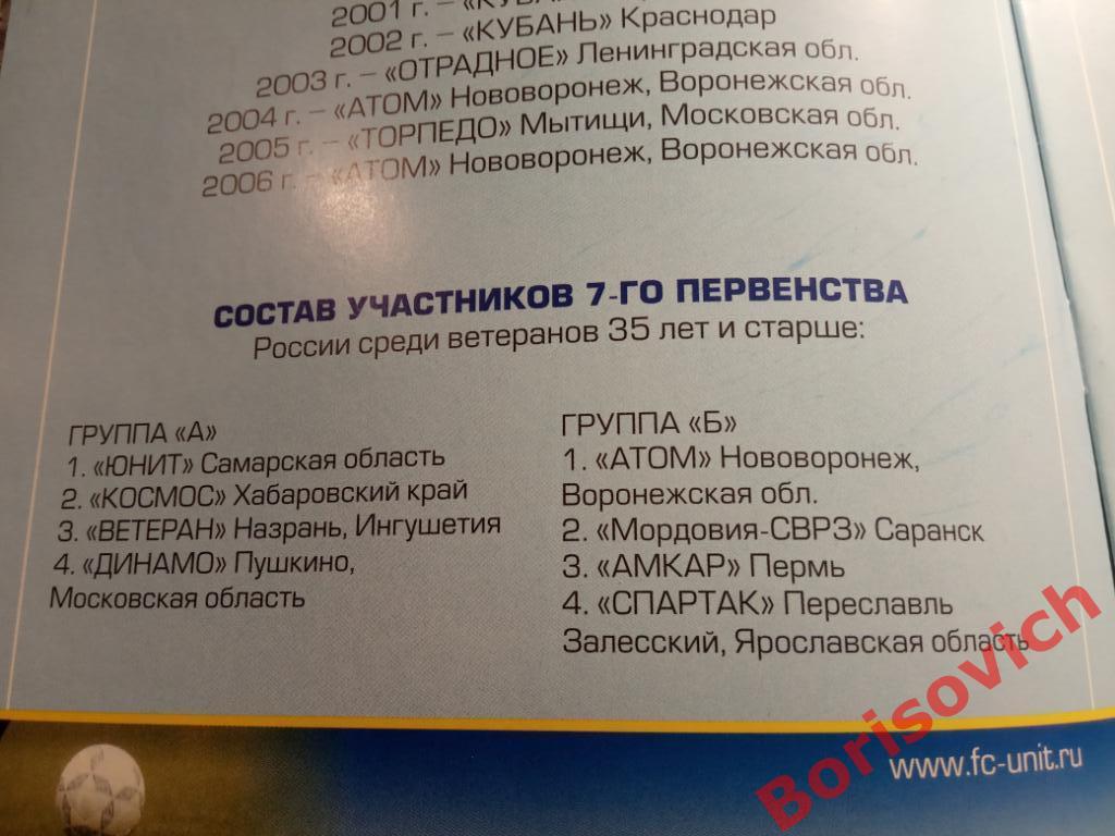 Первенство России среди команд ветеранов 35 лет и старше 2007 Участники на фото 1