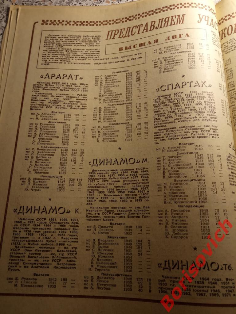 Футбол-Хоккей N 15 1974 Спартак Торпедо Донецк Ростов Сборная СССР 4