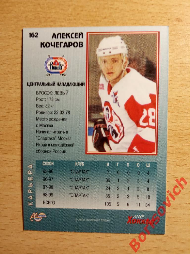 Алексей Кочегаров Витязь Подольск Мировой спорт N 162 1999-2000 1