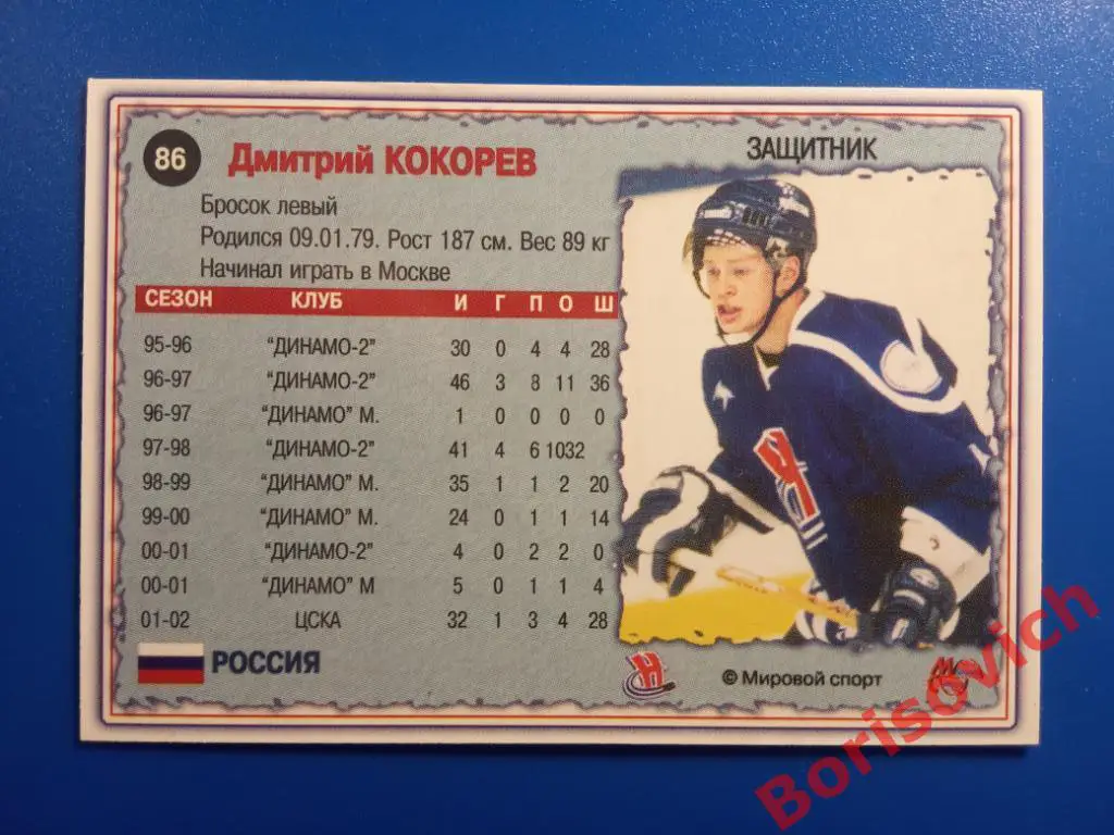 Дмитрий Кокорев Сибирь Новосибирск Мировой спорт N 86 2002-2003 1