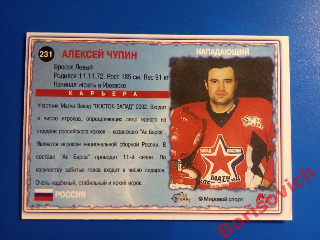 Алексей Чупин Матч звёзд 2002 Мировой спорт N 231 2002-2003 1