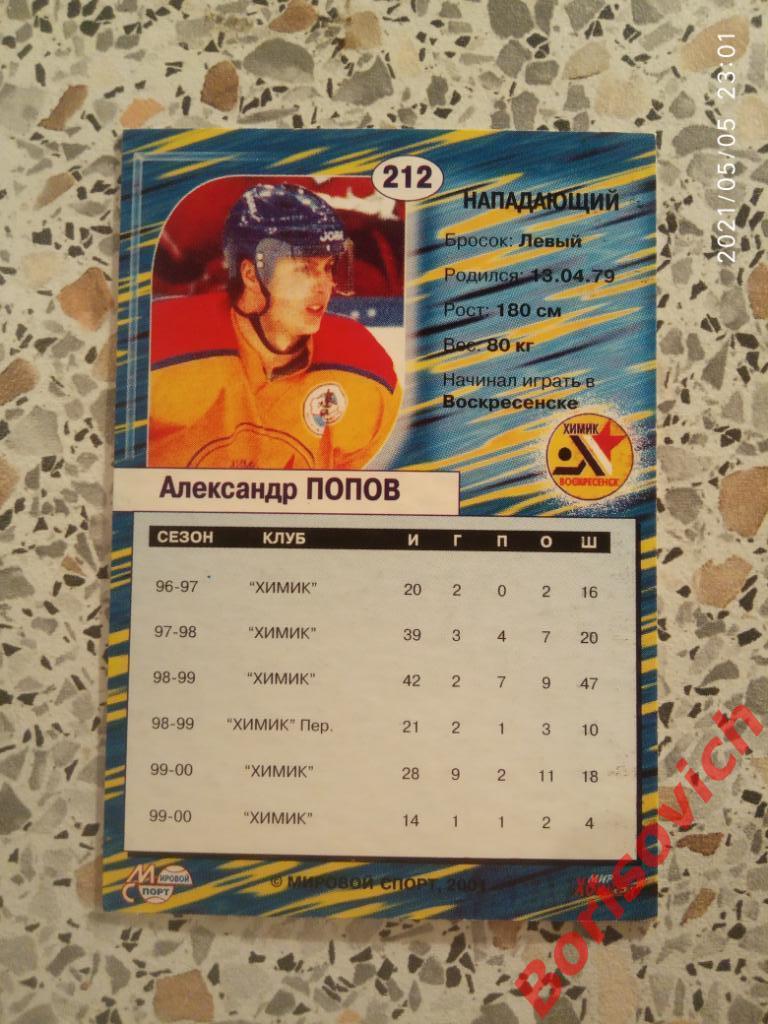 Александр Попов Химик Воскресенск Мировой спорт N 212 2000-2001 1