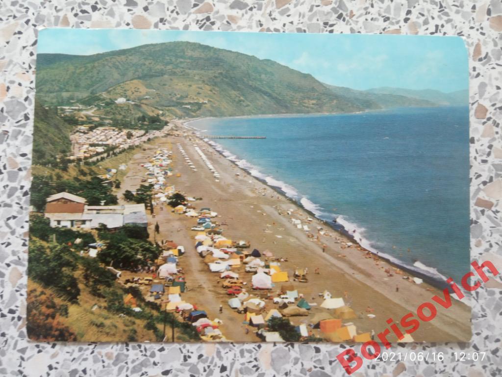 Крым Алушта Пляж в посёлке Рыбачье 1978