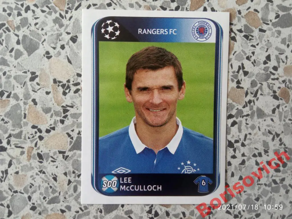 Лига Чемпионов 2010 - 2011 RANGERS FC LEE MCCULLOCH N 185