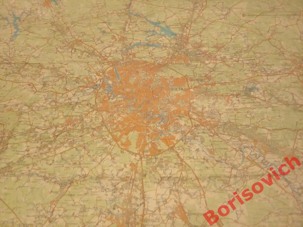 Карта Московская область 1989 г 2