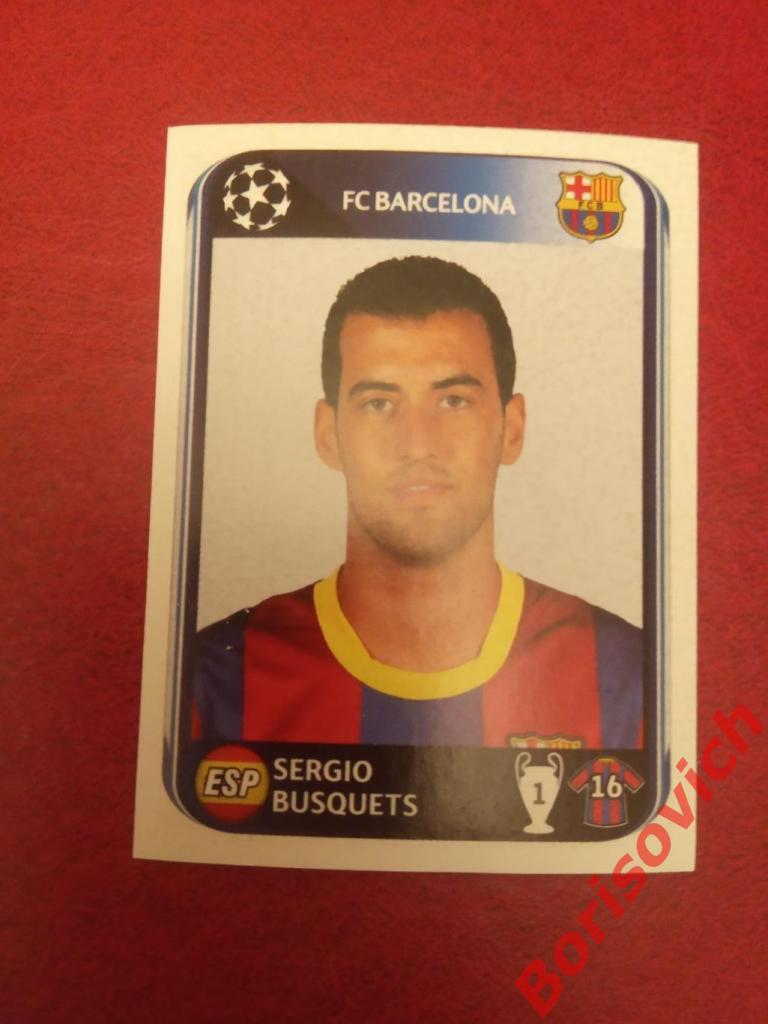 Лига Чемпионов 2010 - 2011 Sergio Busquets FC Barcelona N 217