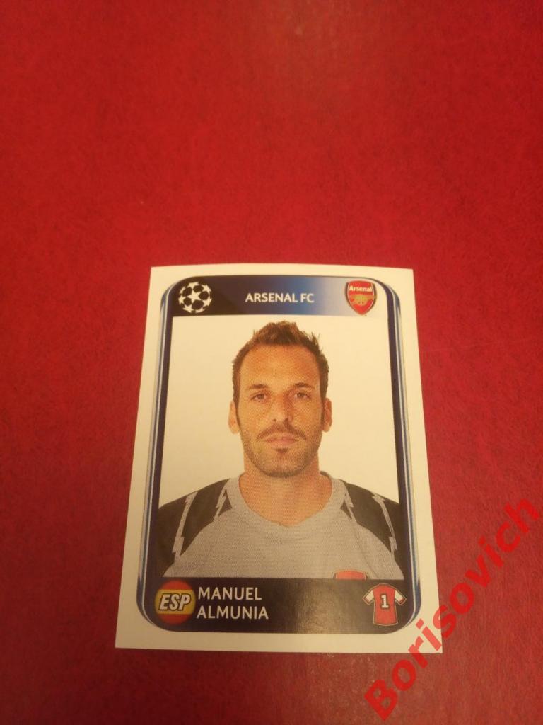 Лига Чемпионов 2010 / 2011 Manuel Almunia Arsenal FC N 482
