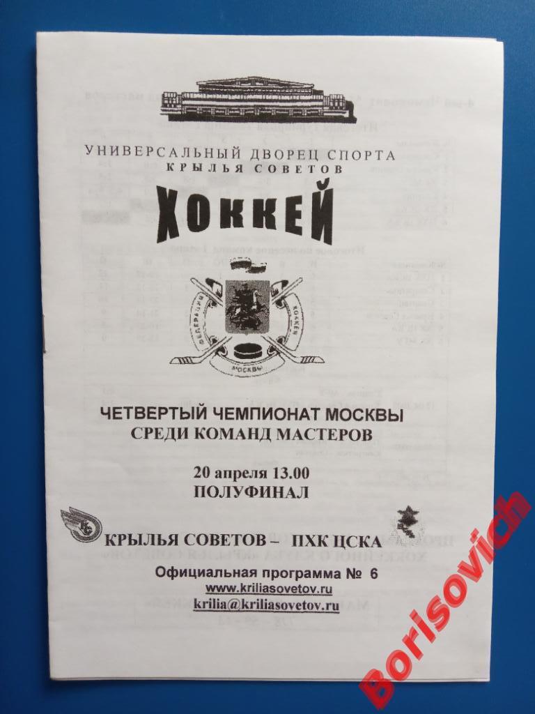 Крылья Советов Москва - ПХК ЦСКА Москва 20-04-2002 ОБМЕН