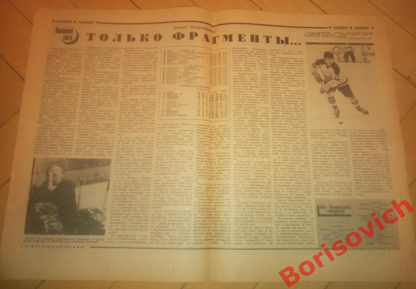 Футбол-Хоккей N 44 1982 Спартак Металлист Харьков Торпедо Горький Черноморец 4