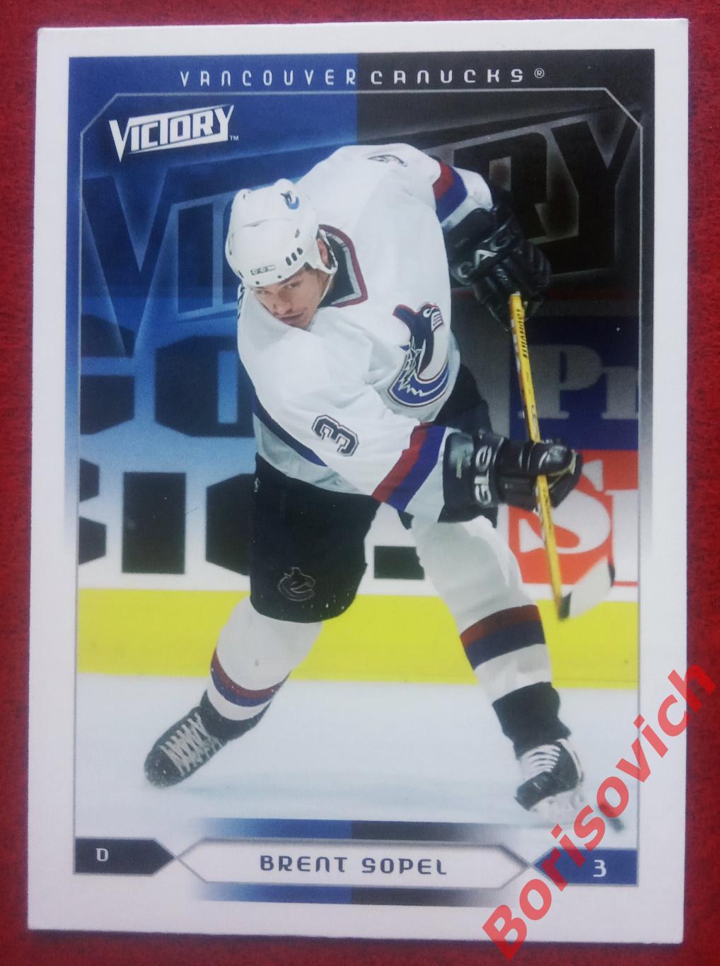 Карточка НХЛ / NHL Брент Сопел / Brent Sopel Ванкувер Кэнакс N 194