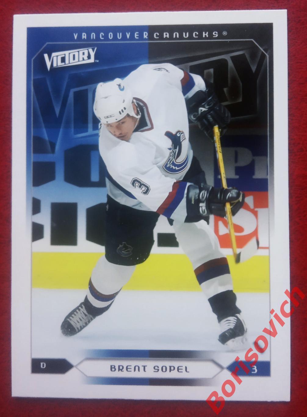 Карточка НХЛ / NHL Брент Сопел / Brent Sopel Ванкувер Кэнакс N 194. 3