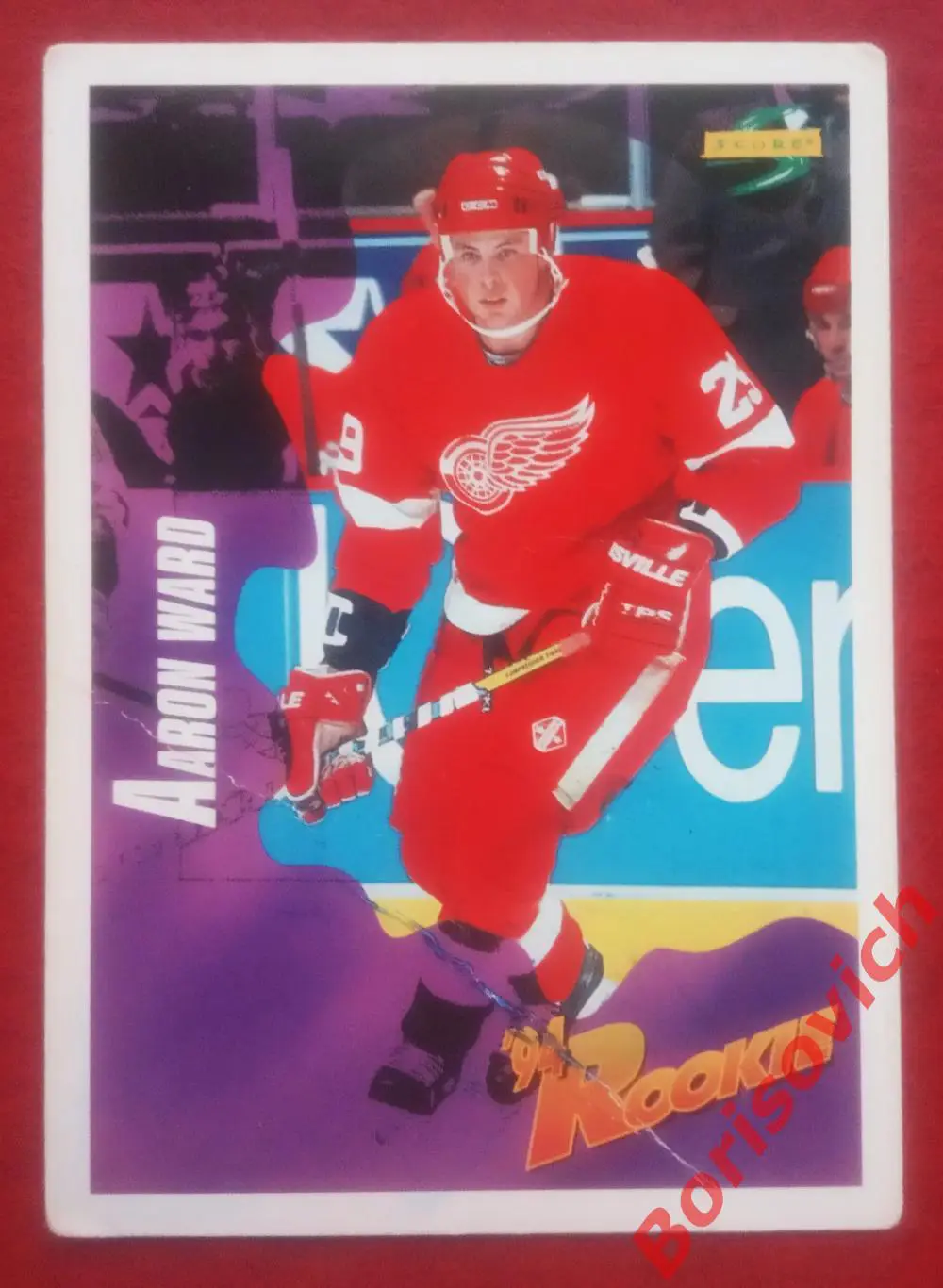 Карточка НХЛ / NHL Аарон Уорд / Aaron Ward Детройт Ред Уингз N 229