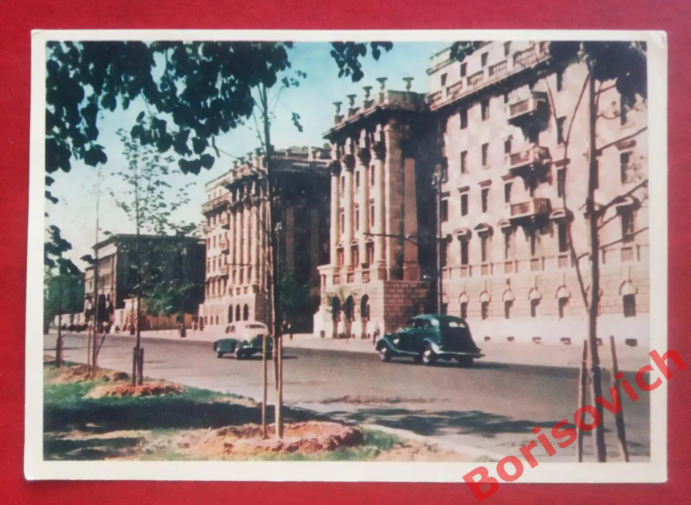 Открытка Москва Новые дома на Ленинградском шоссе 1957 г