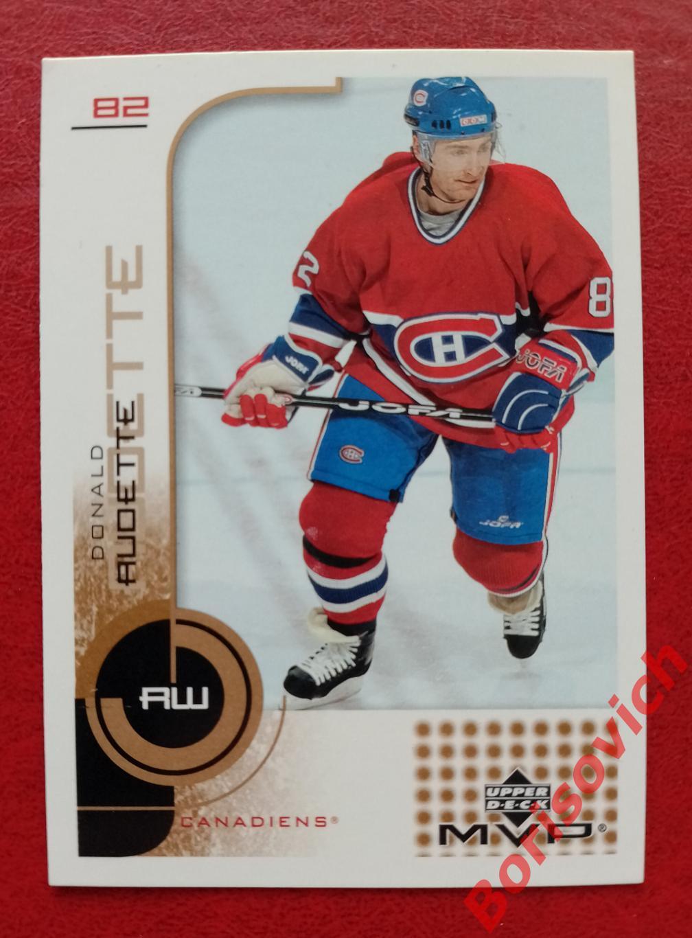 Карточка НХЛ / NHL Дональд Одетт / Donald Auodette Монреаль Канадиенс N 98