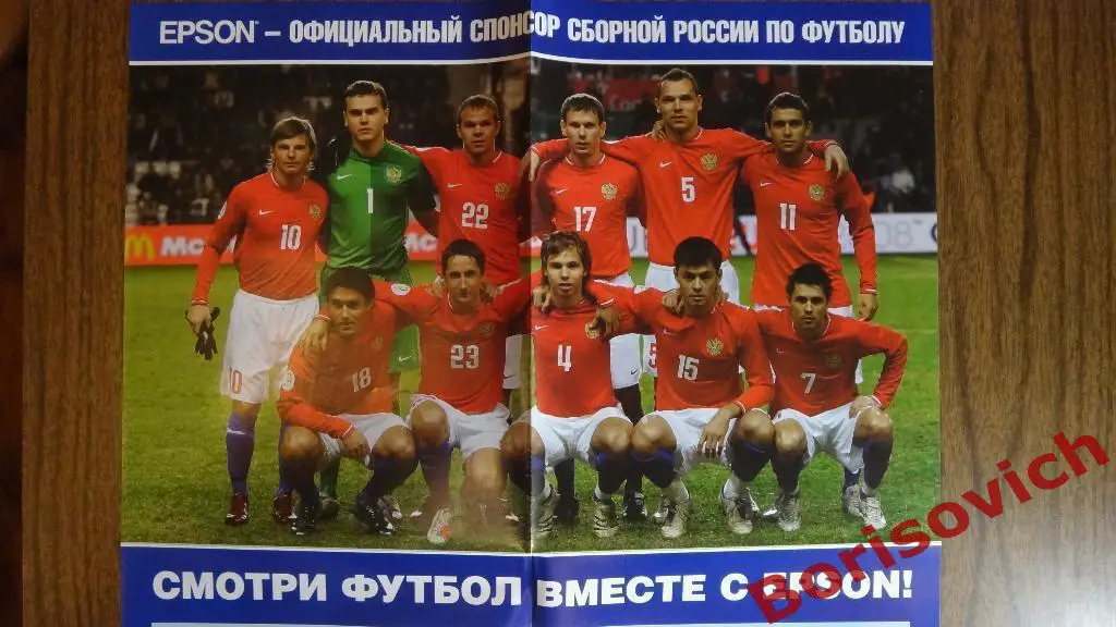 Постер Плакат из журнала Totalfootball Сборная России 1