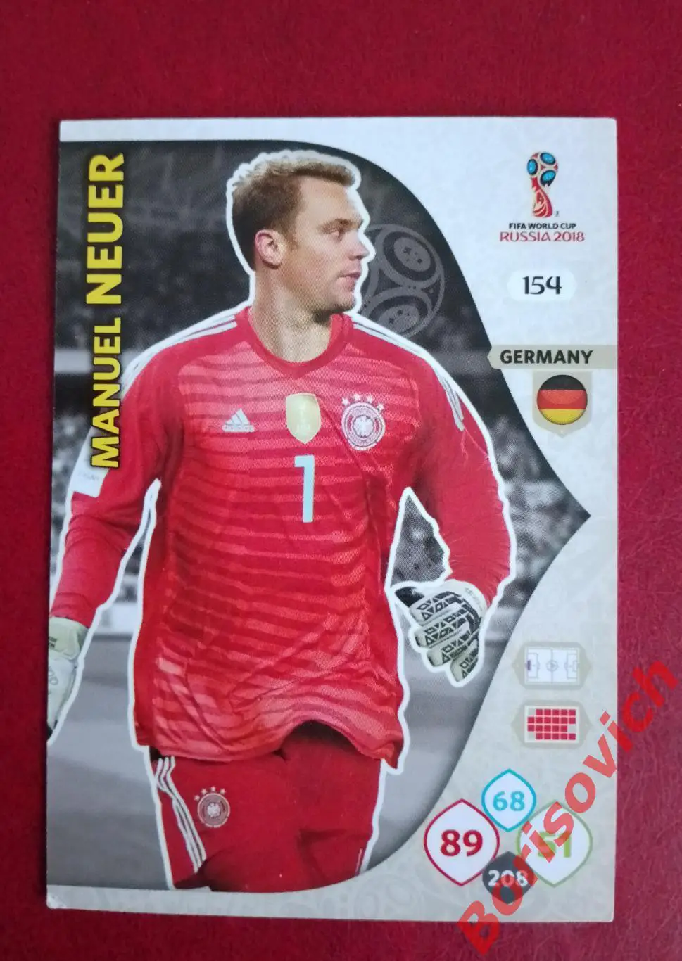Карточка MANUEL NEUER Германия FIFA World Cup RUSSIA 2018 Adrenaline XL