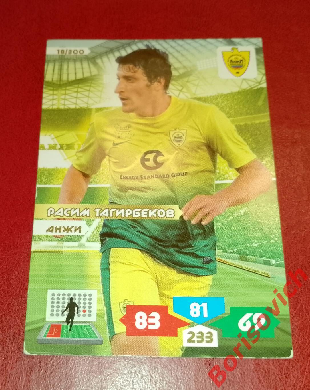 Футбол. Карточка Расим Тагирбеков (Анжи Махачкала) Panini/Панини РФПЛ 2013-14