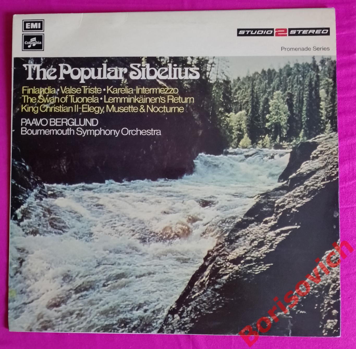 THE POPULAR SIBELIUS Paavo Berglund Bournemouth Symphony Orchestra LP 1972 EMI