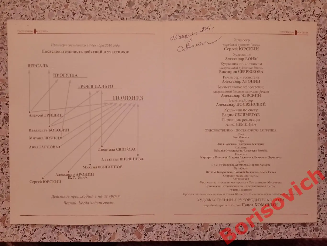 Театр Моссовета ВЕЧЕР АБСУРДА РЕЖИССЁР С. ЮРСКИЙ Худ рук Павел Хомский 2010 1