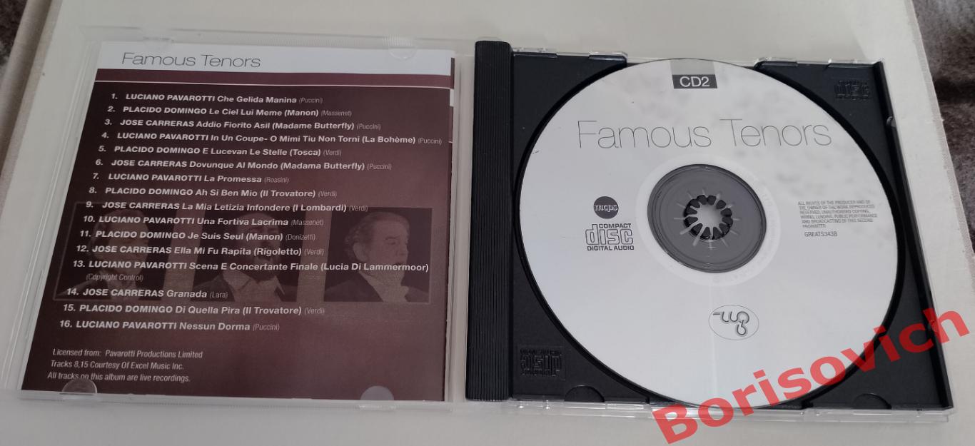 3 CD BOX Famous Tenors Три тенора КАРРЕРАС ПАВАРОТТИ ДОМИНГО 2008 Нидерланды 5