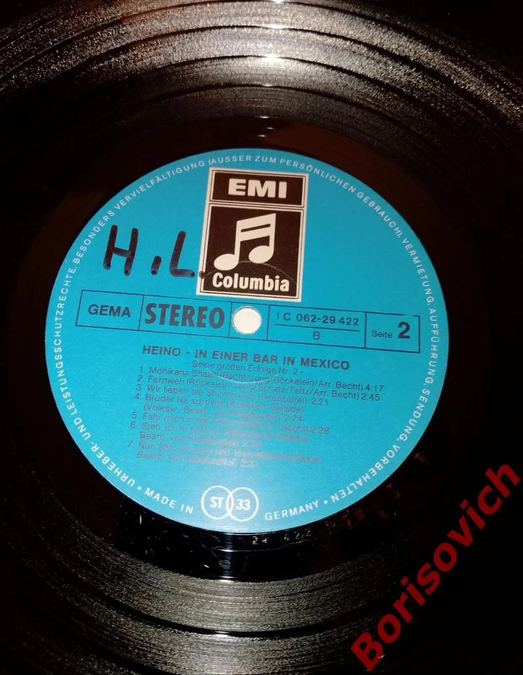 Винил HEINO In einer bar in Mexico LP 1971 EMI COLUMBIA Germany 4