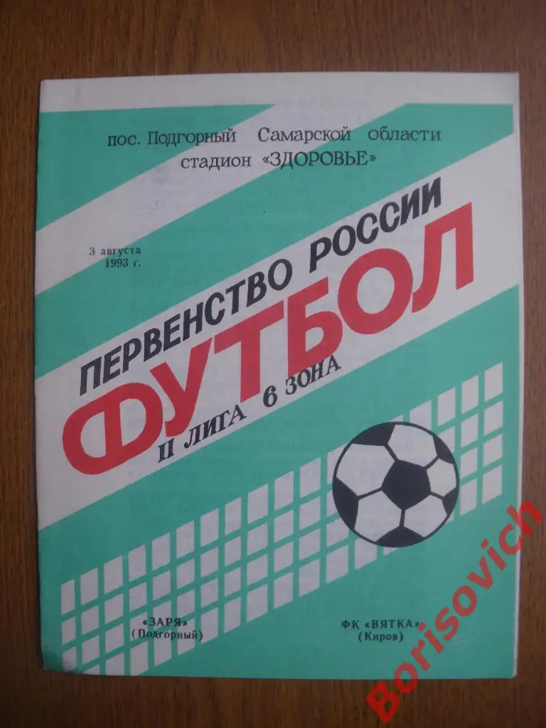 Заря Подгорный - ФК Вятка Киров 03-08-1993