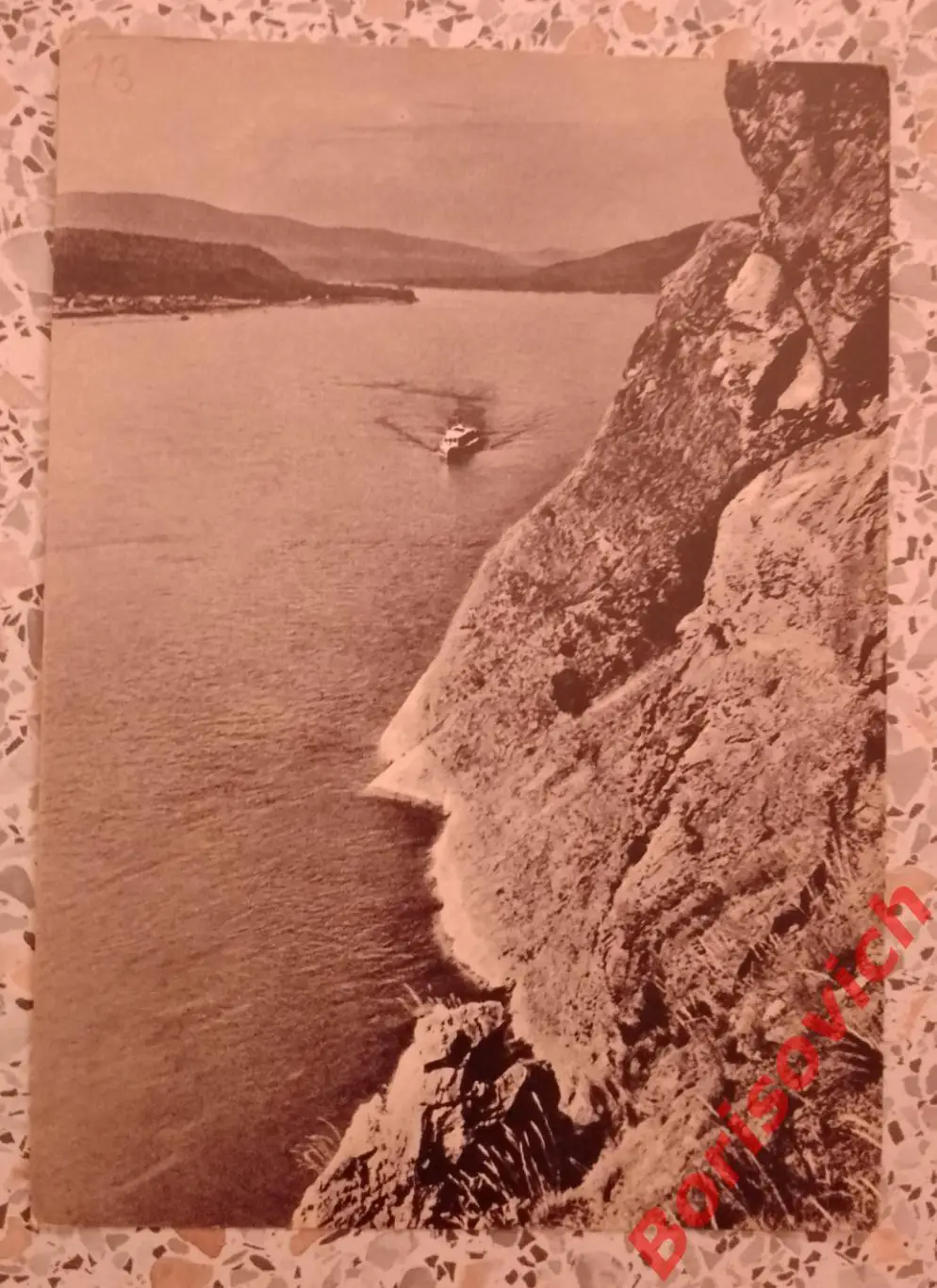 Река Енисей Скалы в среднем течении 1956