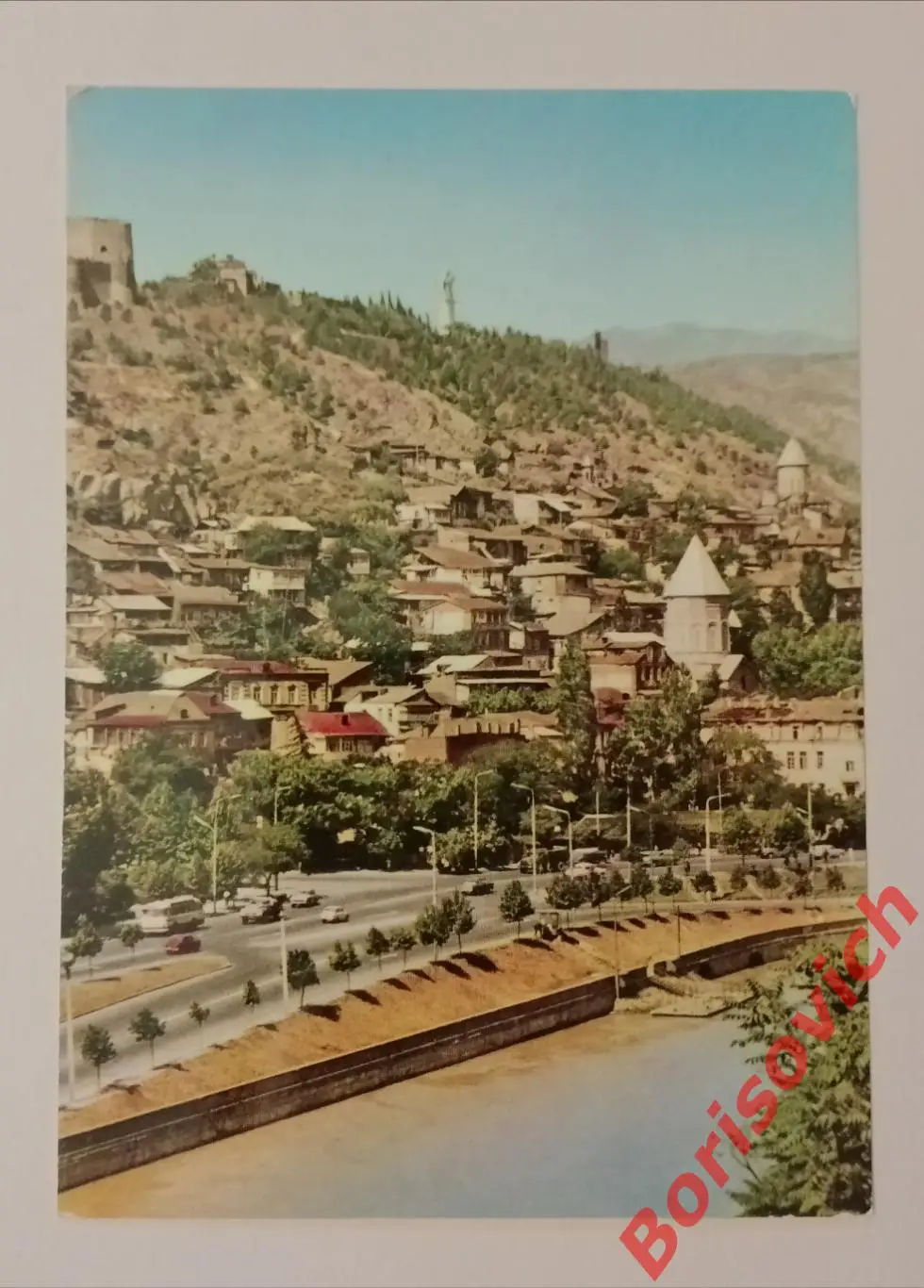 Грузинская ССР Тбилиси, старая часть города с древней крепостью Нарикала