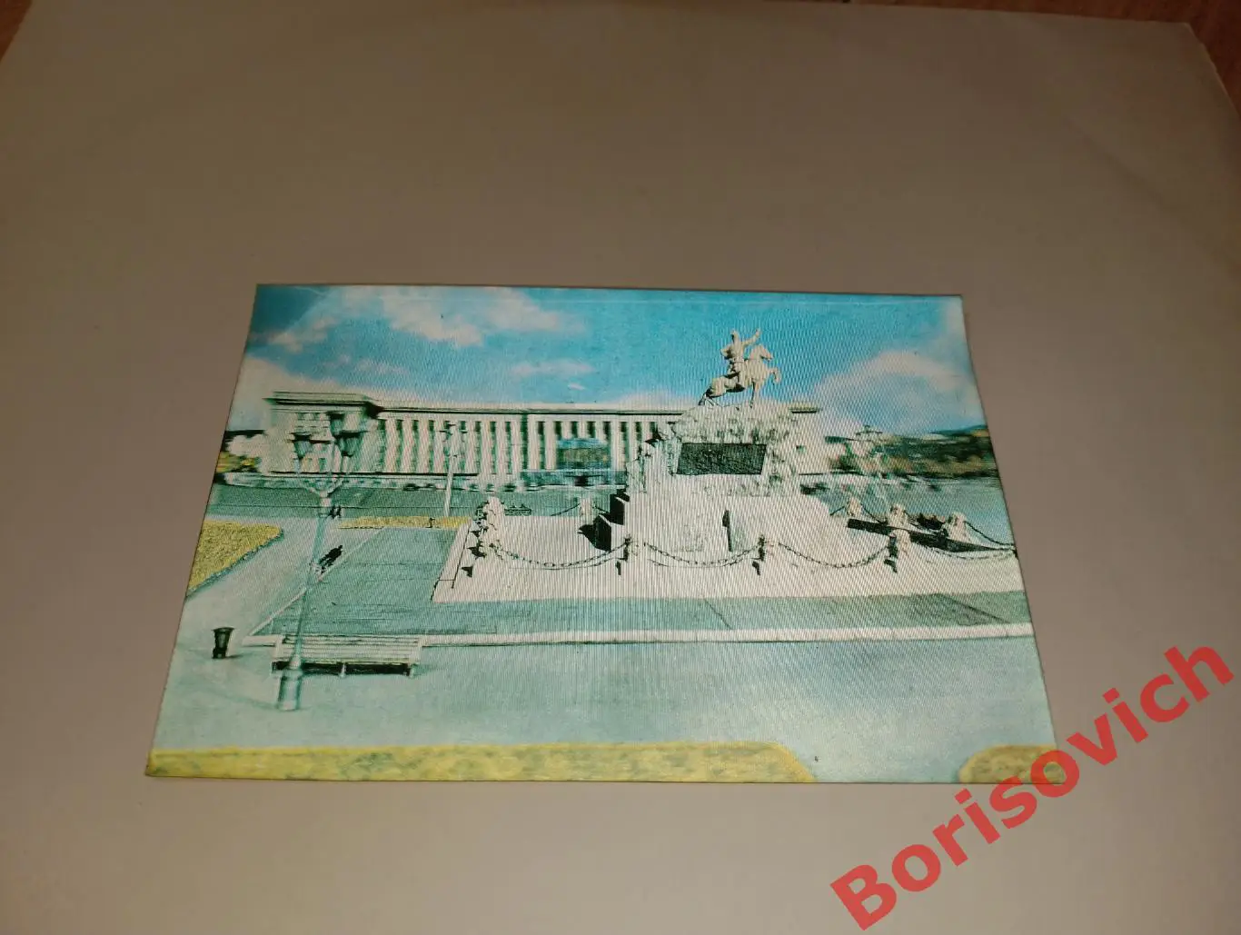 Открытка Переливашка Улан-Батор Монголия Памятник Сухе - Батору