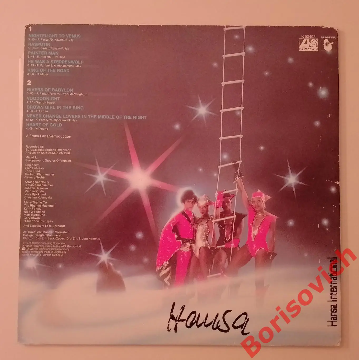 Boney M Nightflight to Venus 1978 Atlantic Hansa records Made in UK 2