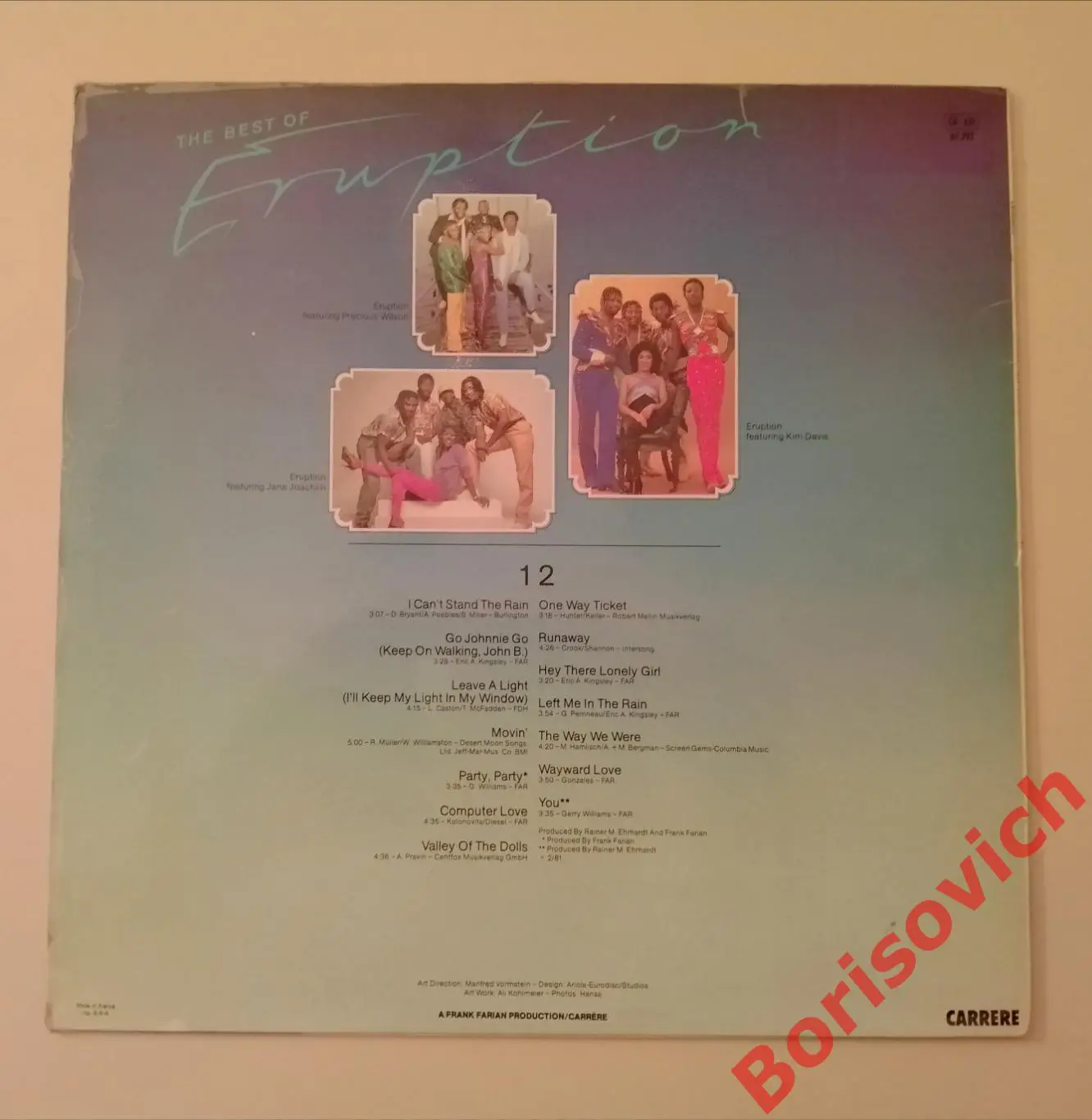 Eruption The best of 1981 CARRERE Made in France 1