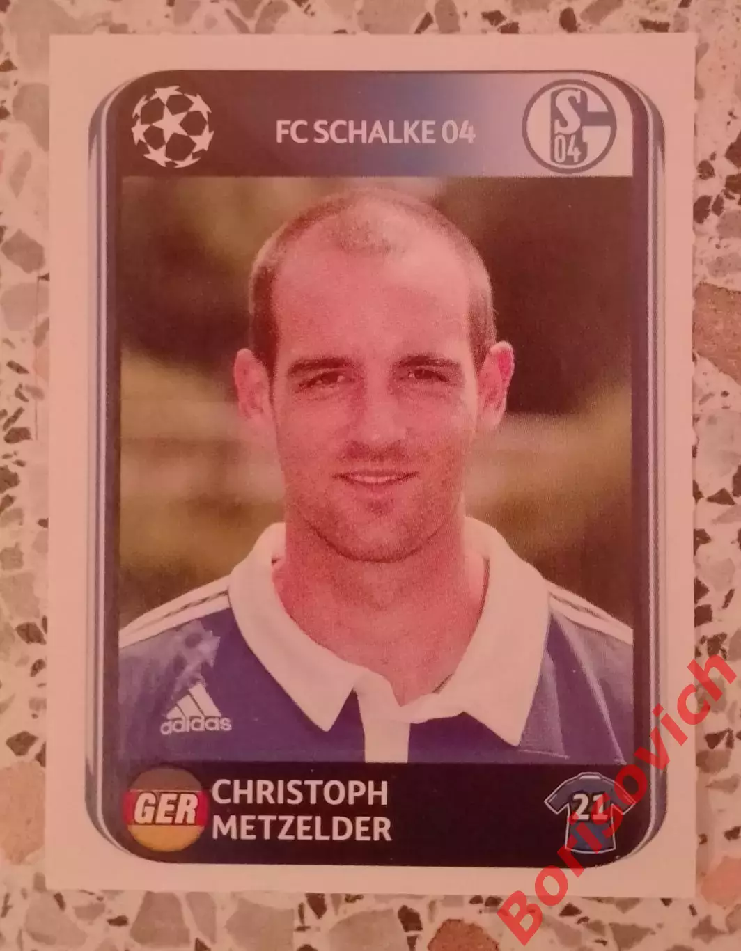 Лига Чемпионов 2010 / 2011 Christoph Metzelder FC Schalke 04 N 111. 34