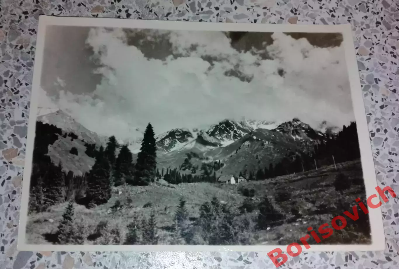 Почтовая карточка Горы Заилийского Алатау 1956