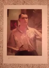 Репродукция С. В. Герасимов Автопортрет в белой рубашке