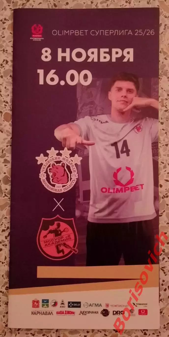 Чеховские медведи Чехов - МССУОР N 2 Академия Москва 08-11-2025