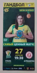 ГК Кубань Краснодар - ГК Астраханочка Астрахань 27-04-2018 ОБМЕН