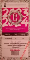 Билет Витязь Московская область - Сибирь Новосибирская область 24-01-2024