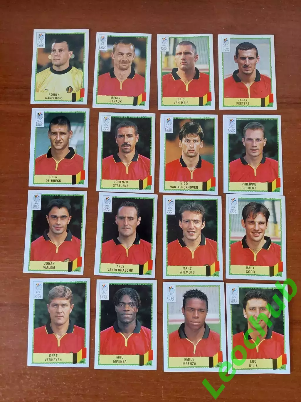 Наклейки Panini. ЧЄ 2000. Команда Бельгії.