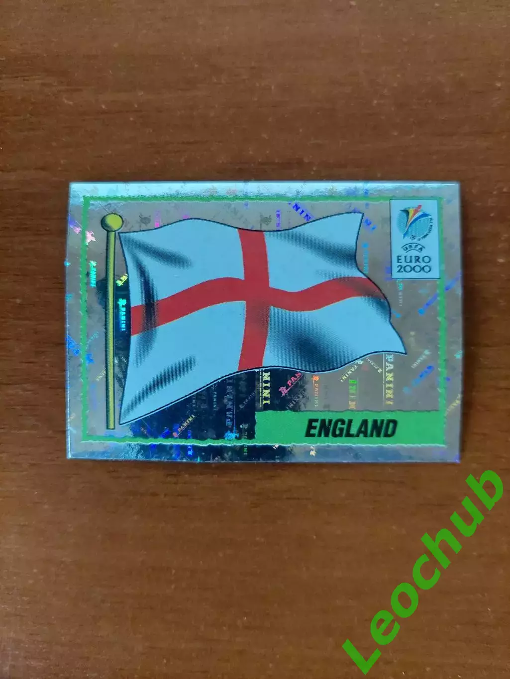 Наклейки Panini. ЧЄ 2000. Емблема Англії.